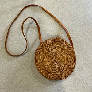 Amerii rattan woven purse